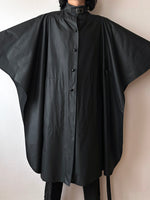 diolen black coat jacket  poncho 1970s 70s 1970's 70's vintage black poncho