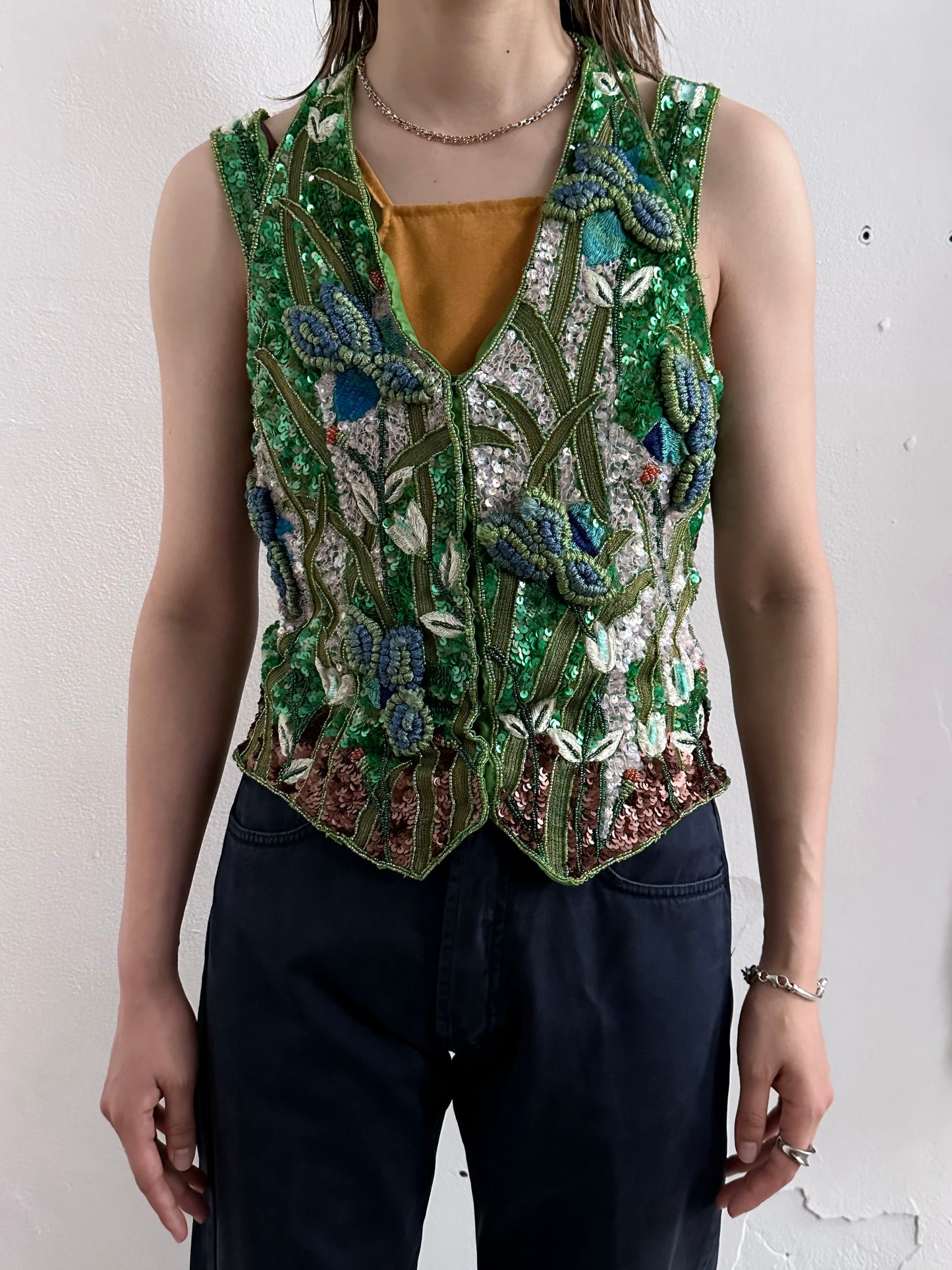 A wearable beaded painting