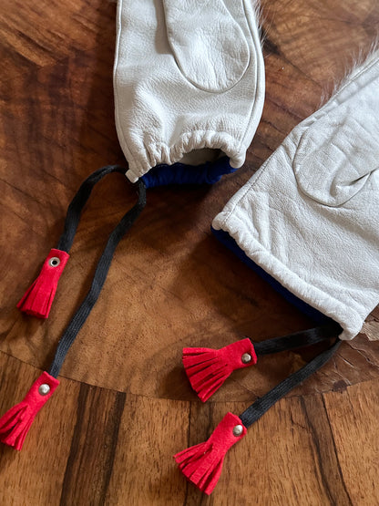 Finland vintage leather mittens