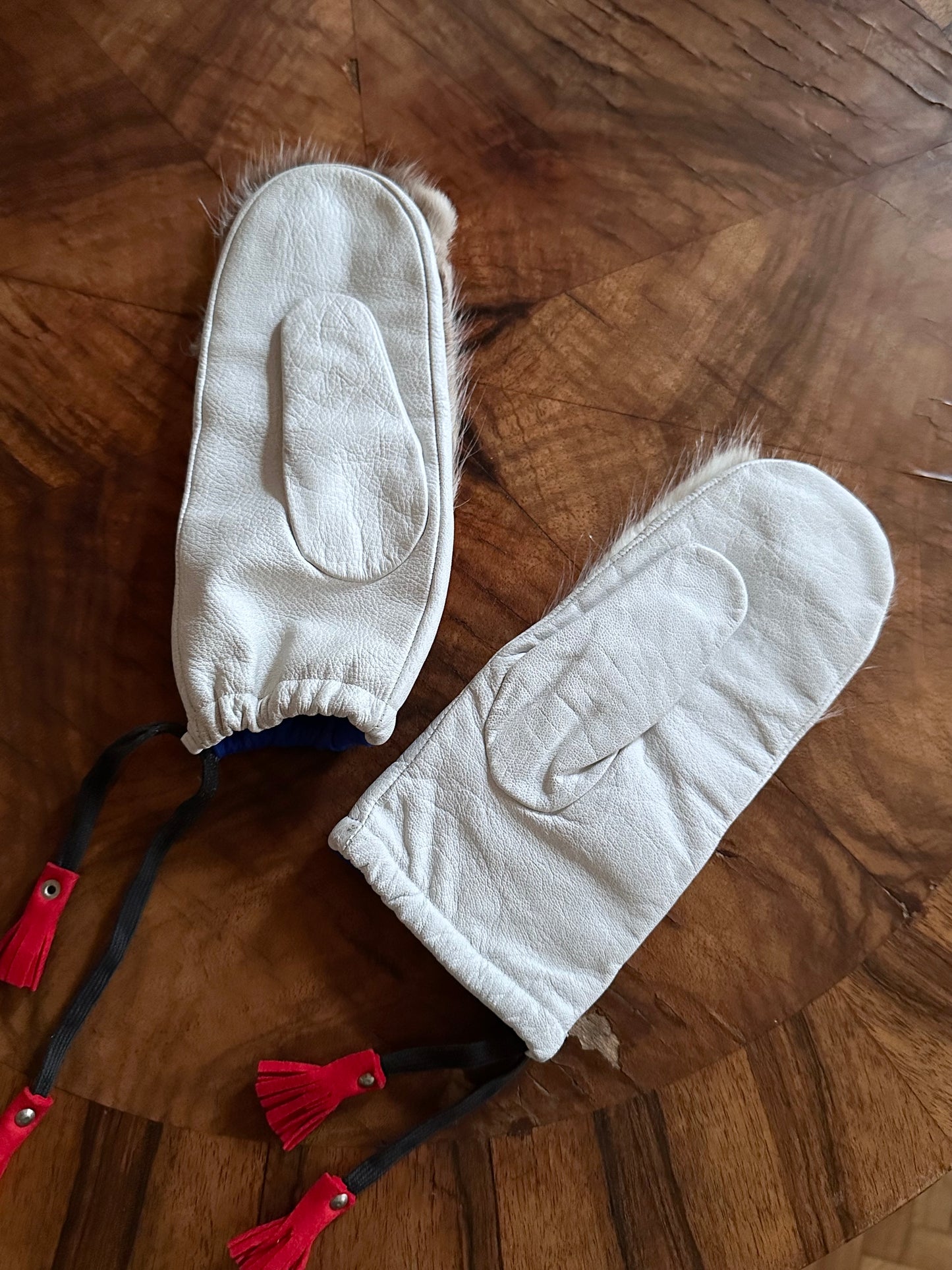 Finland vintage leather mittens