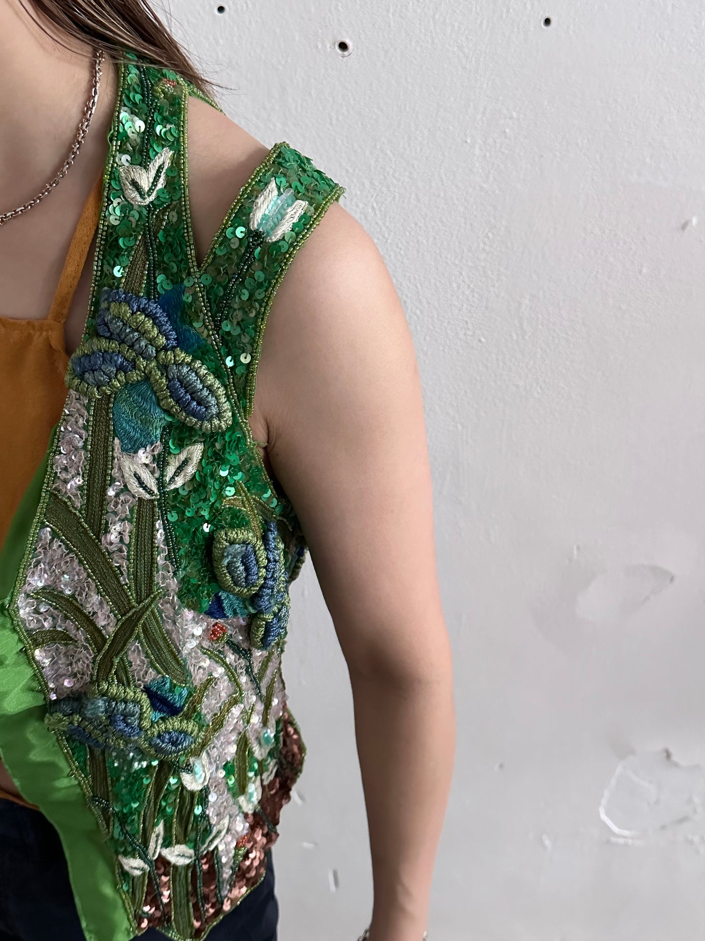 A wearable beaded painting