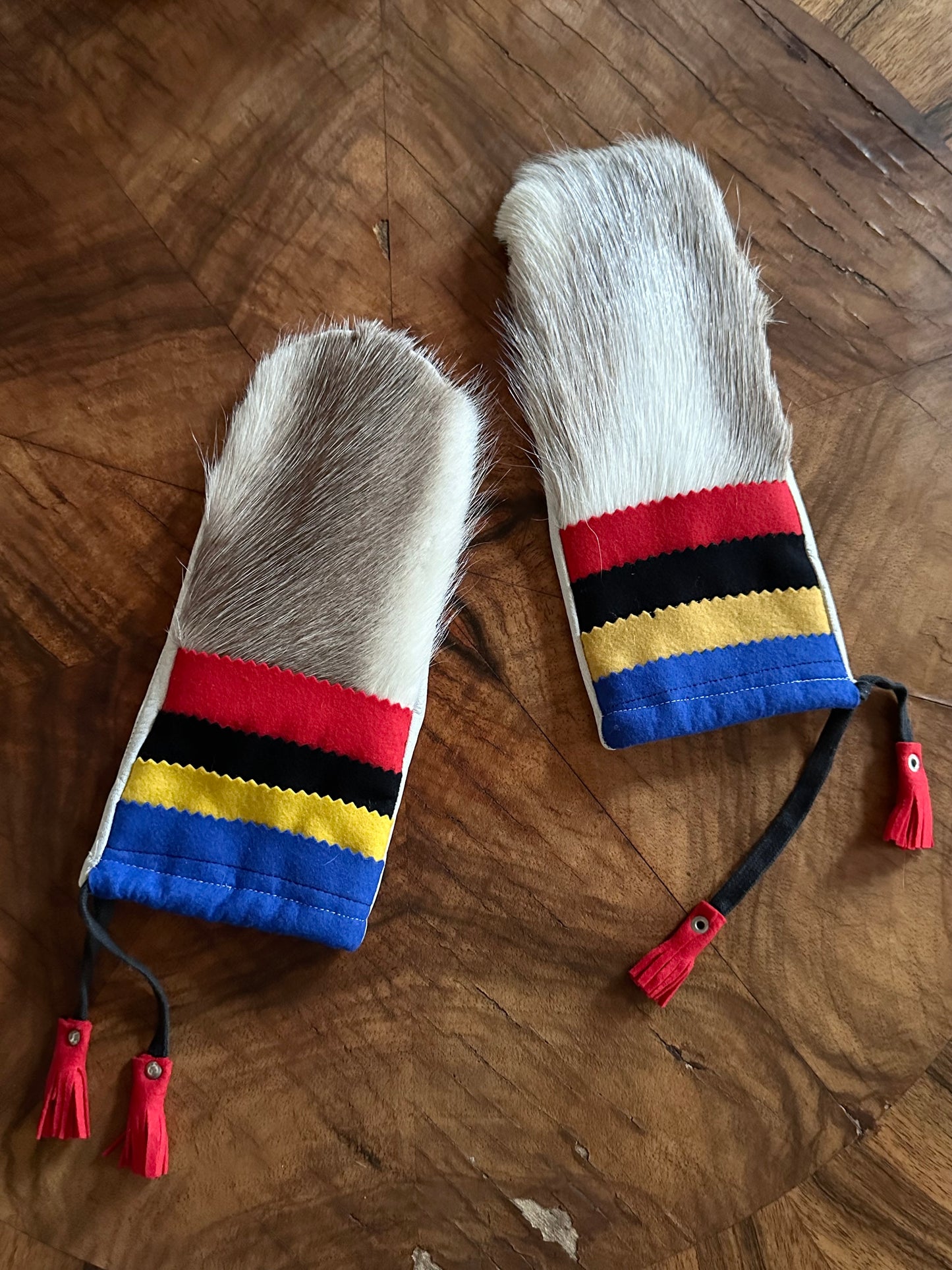 Finland vintage leather mittens