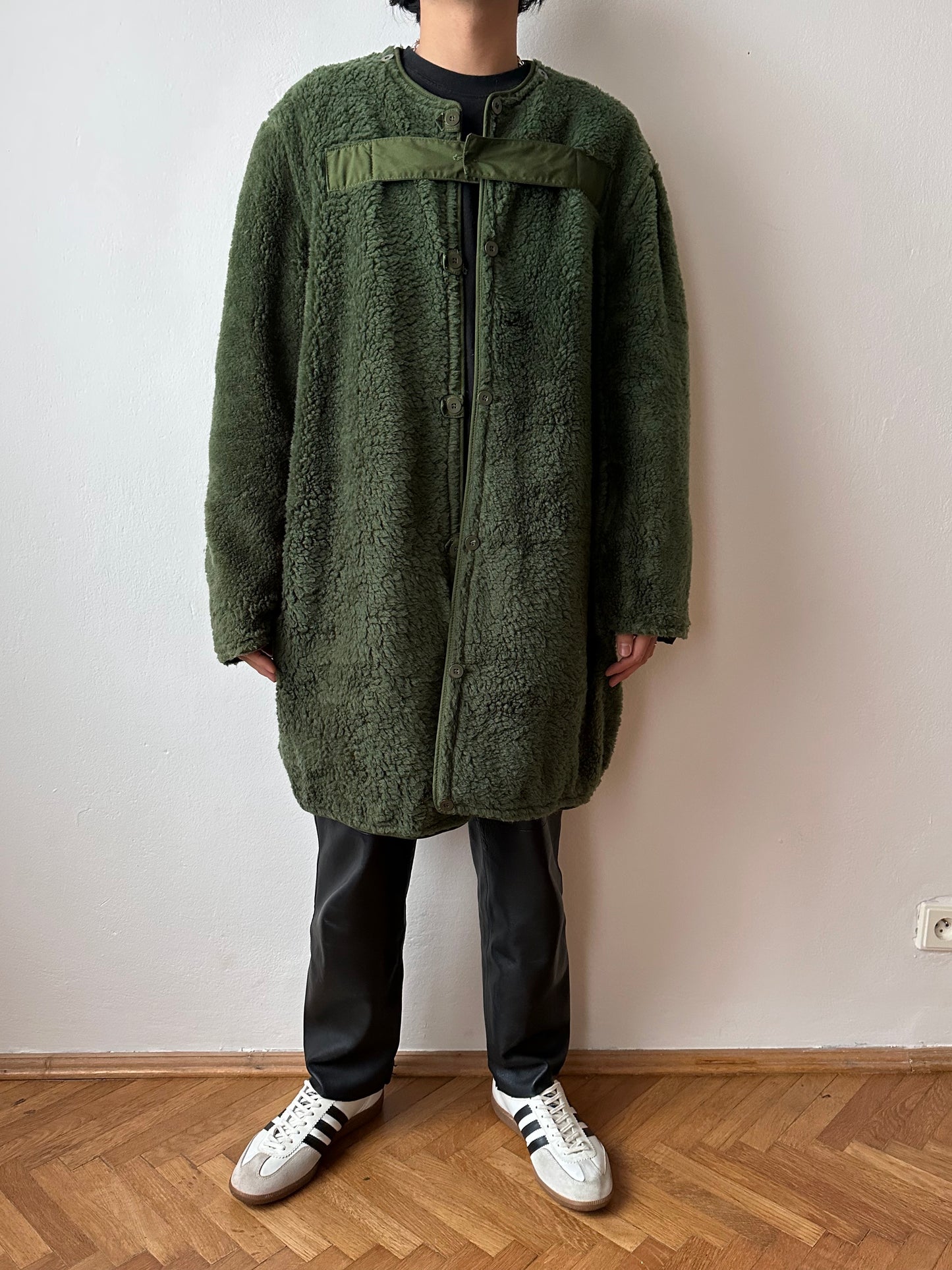 Swedish army M59 field coat with boa liner