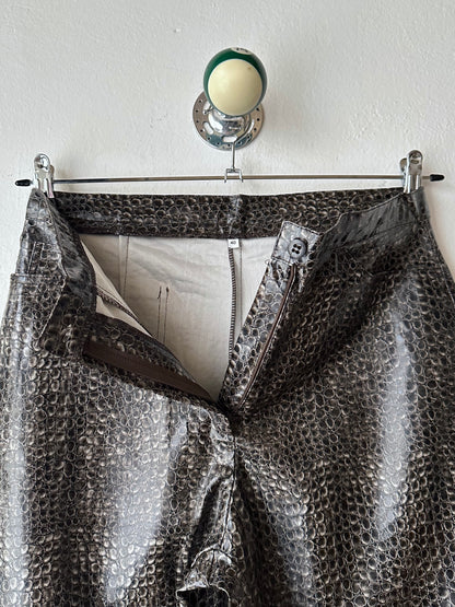 PVC snakeskin trousers - w30