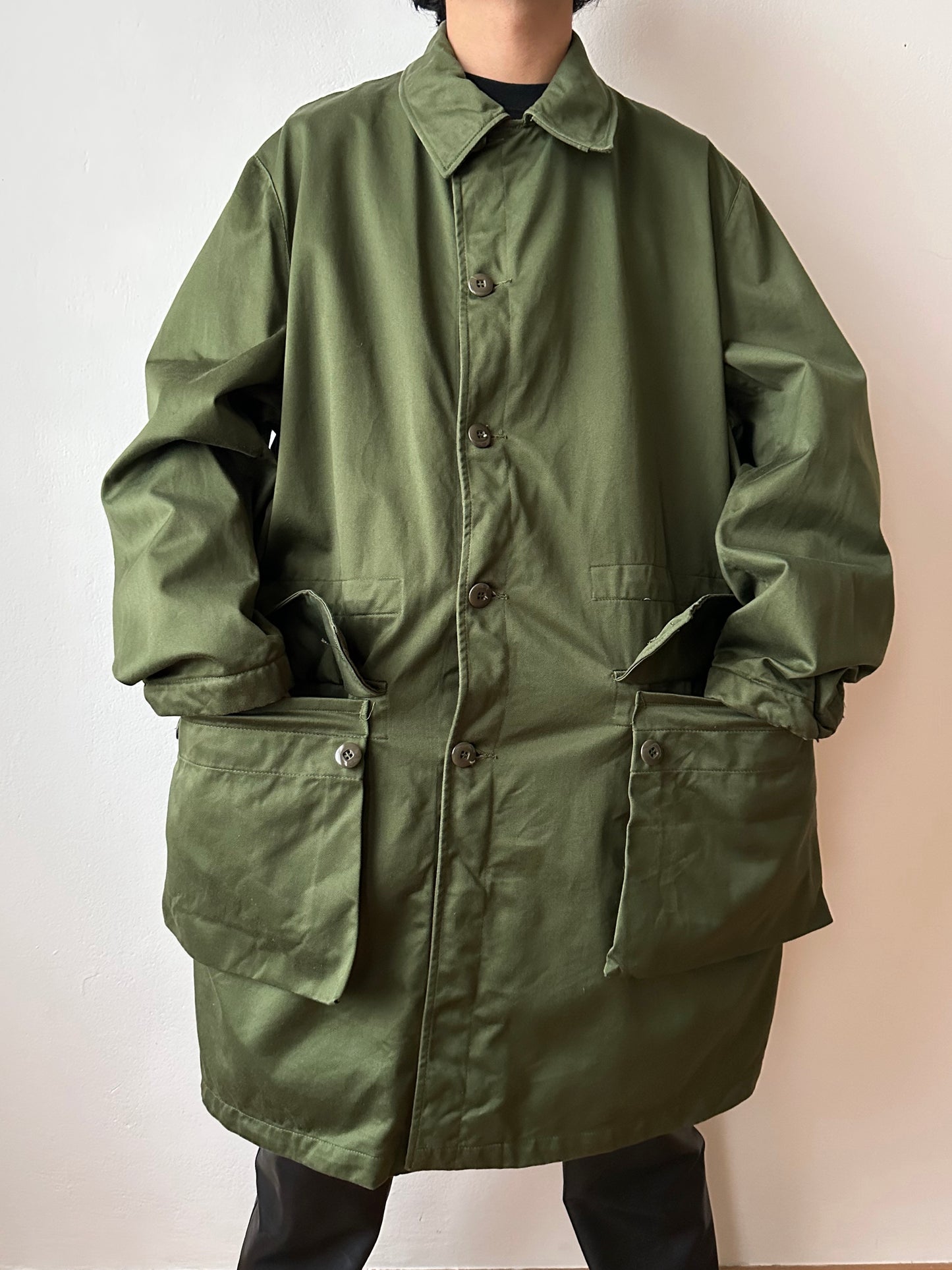 Swedish army M59 field coat with boa liner