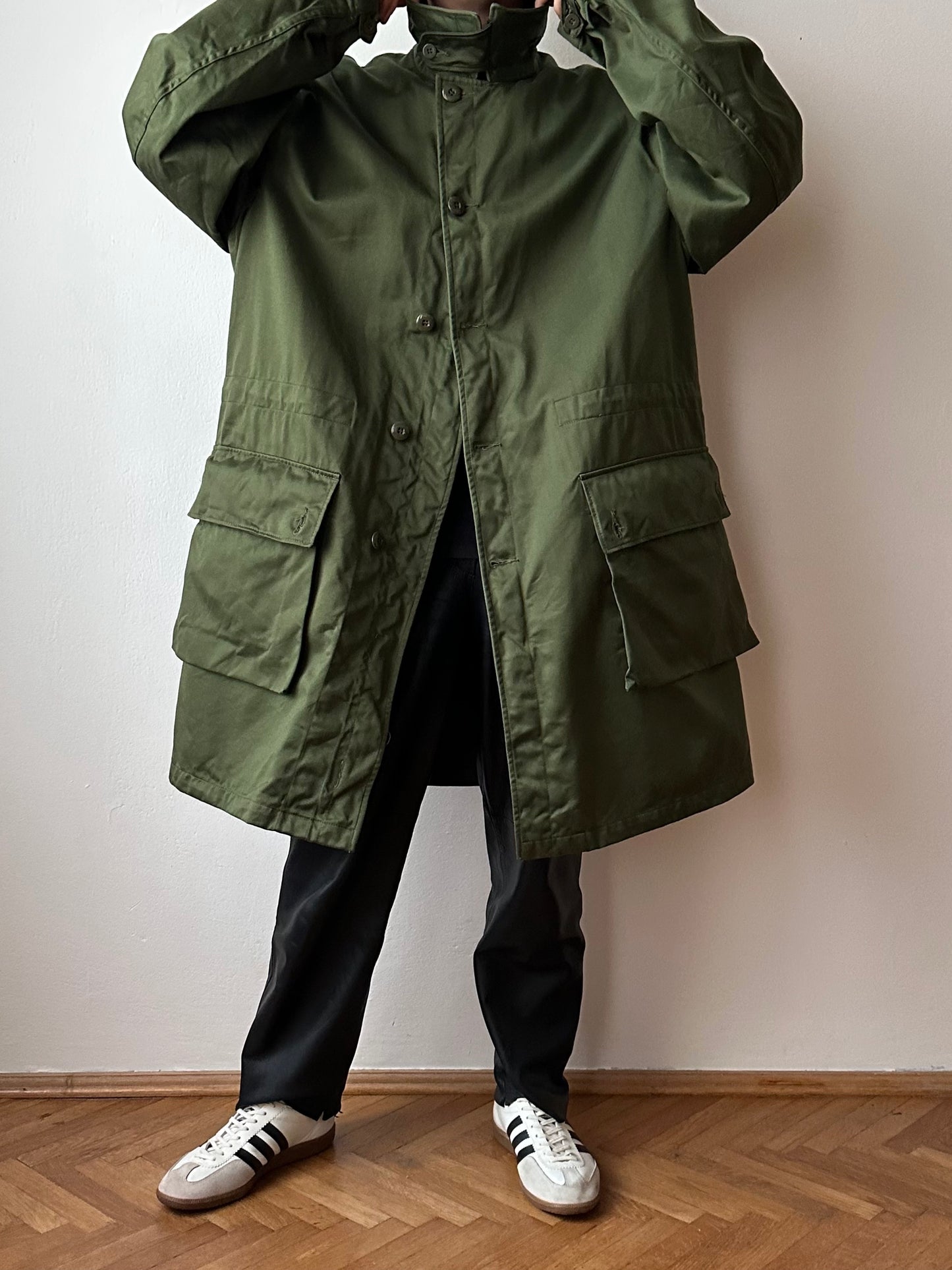 Swedish army M59 field coat with boa liner