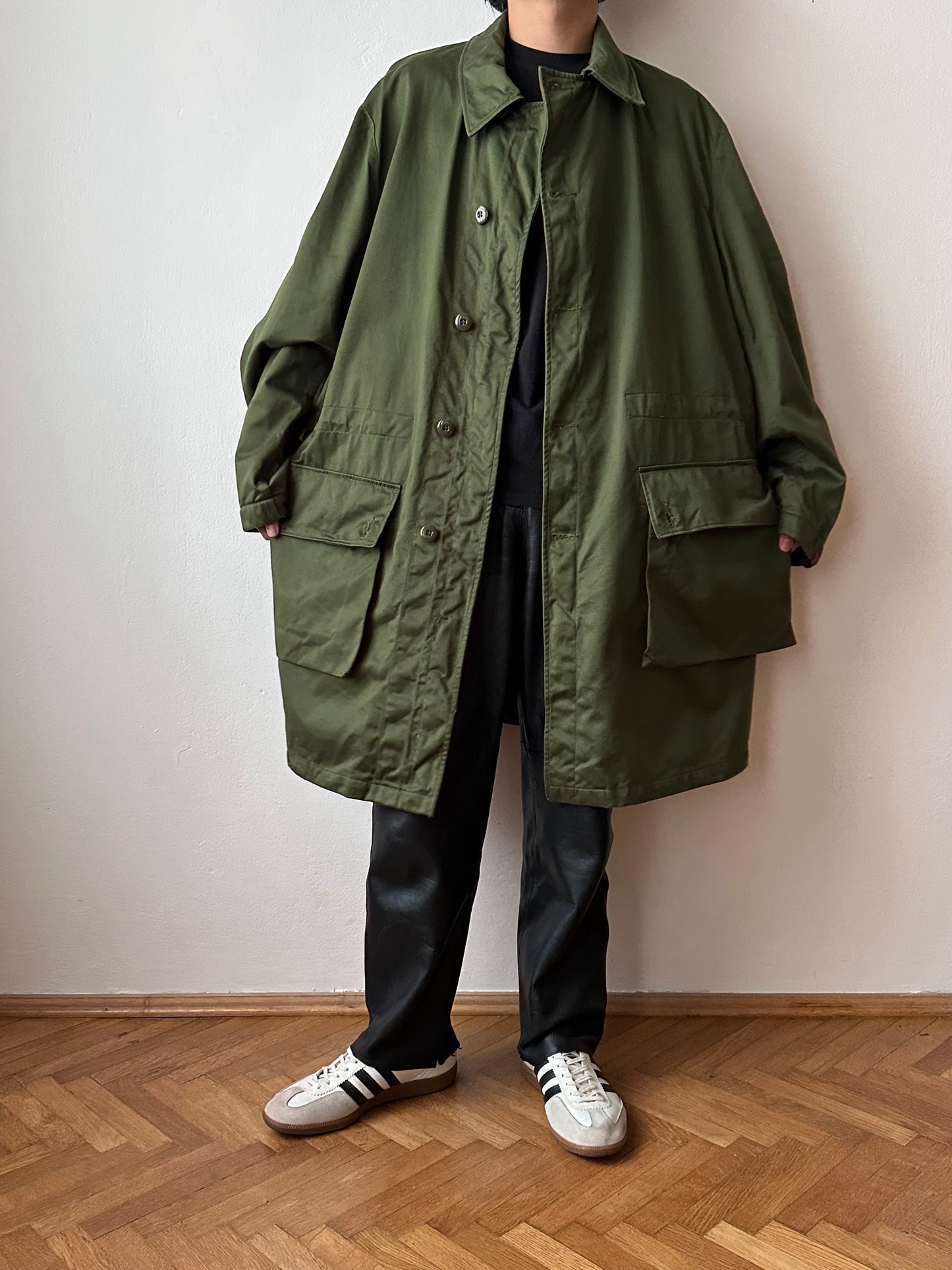 Swedish army M59 field coat with boa liner