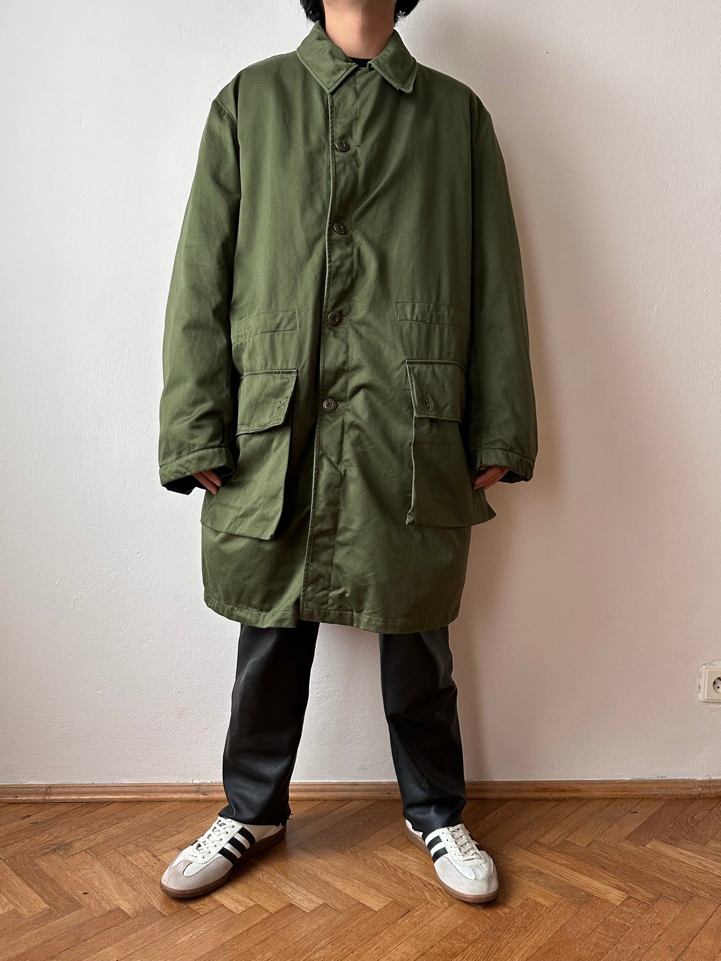Swedish army M59 field coat with boa liner