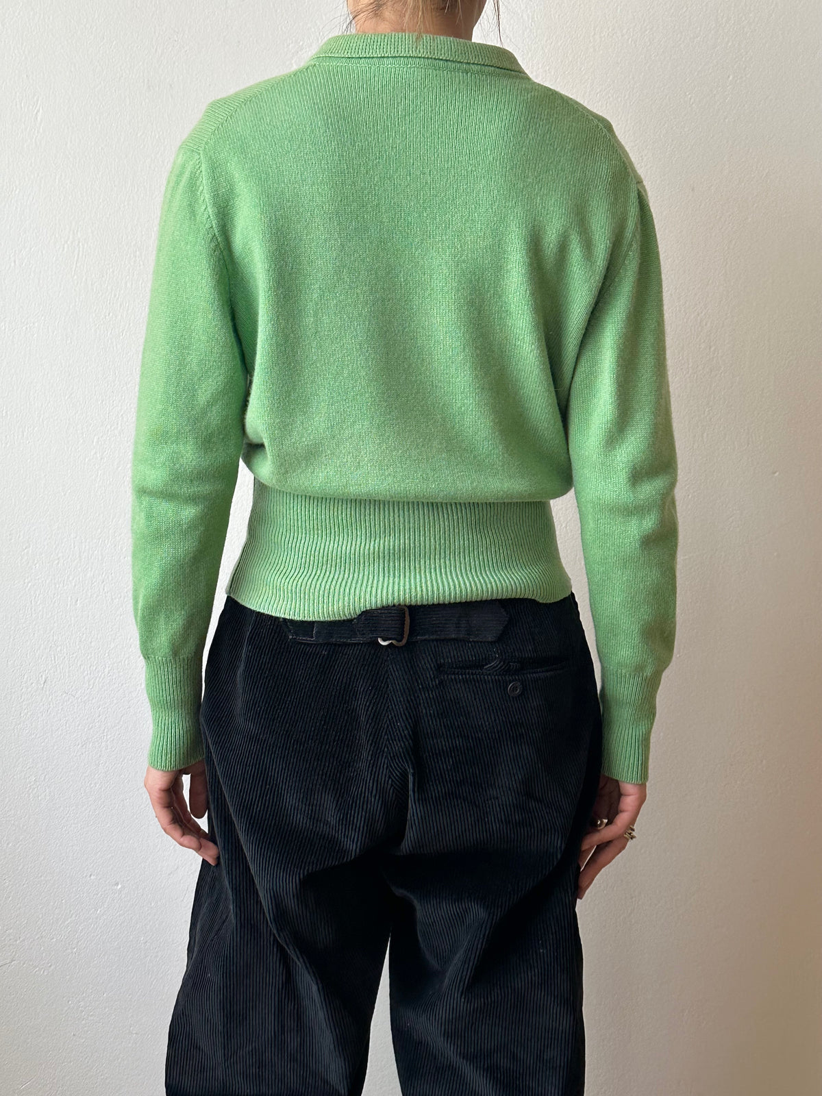 Pure cashmere knit in Jade-ite
