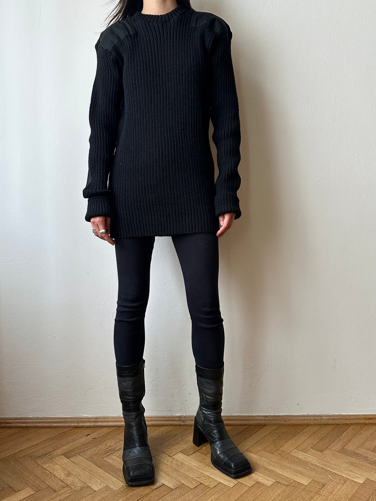 90s British wool command sweater