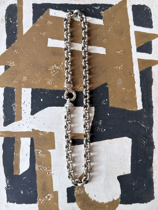 Heavy Italian silver chain necklace