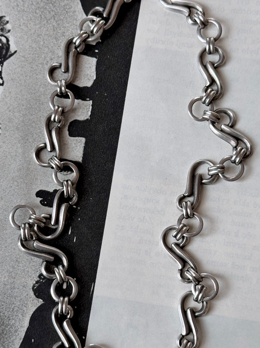 1970s German industrial chain necklace