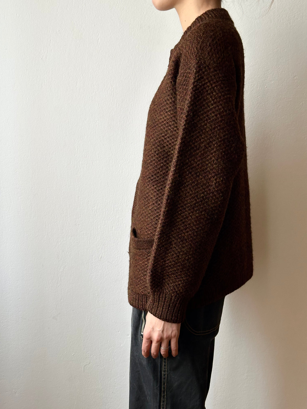 80s wool zip jacket