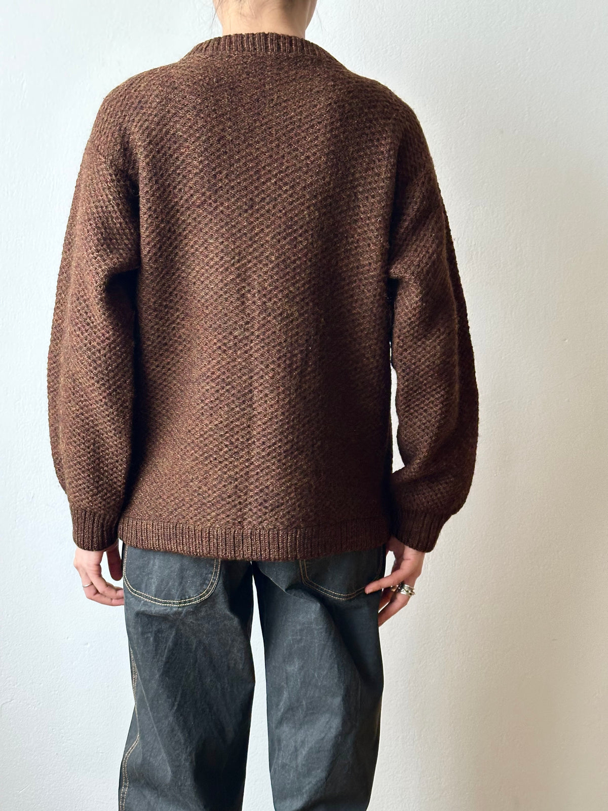 80s wool zip jacket