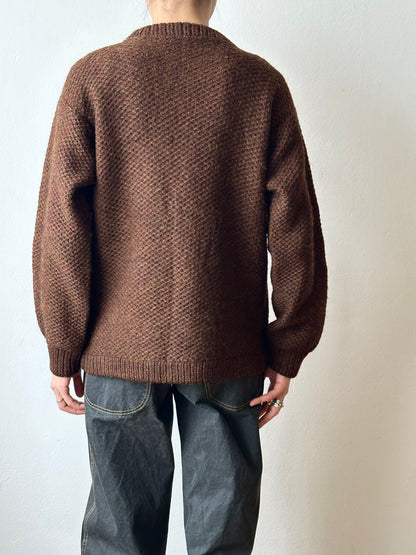 80s wool zip jacket