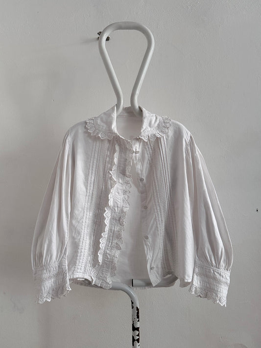1900s German antique scallops blouse