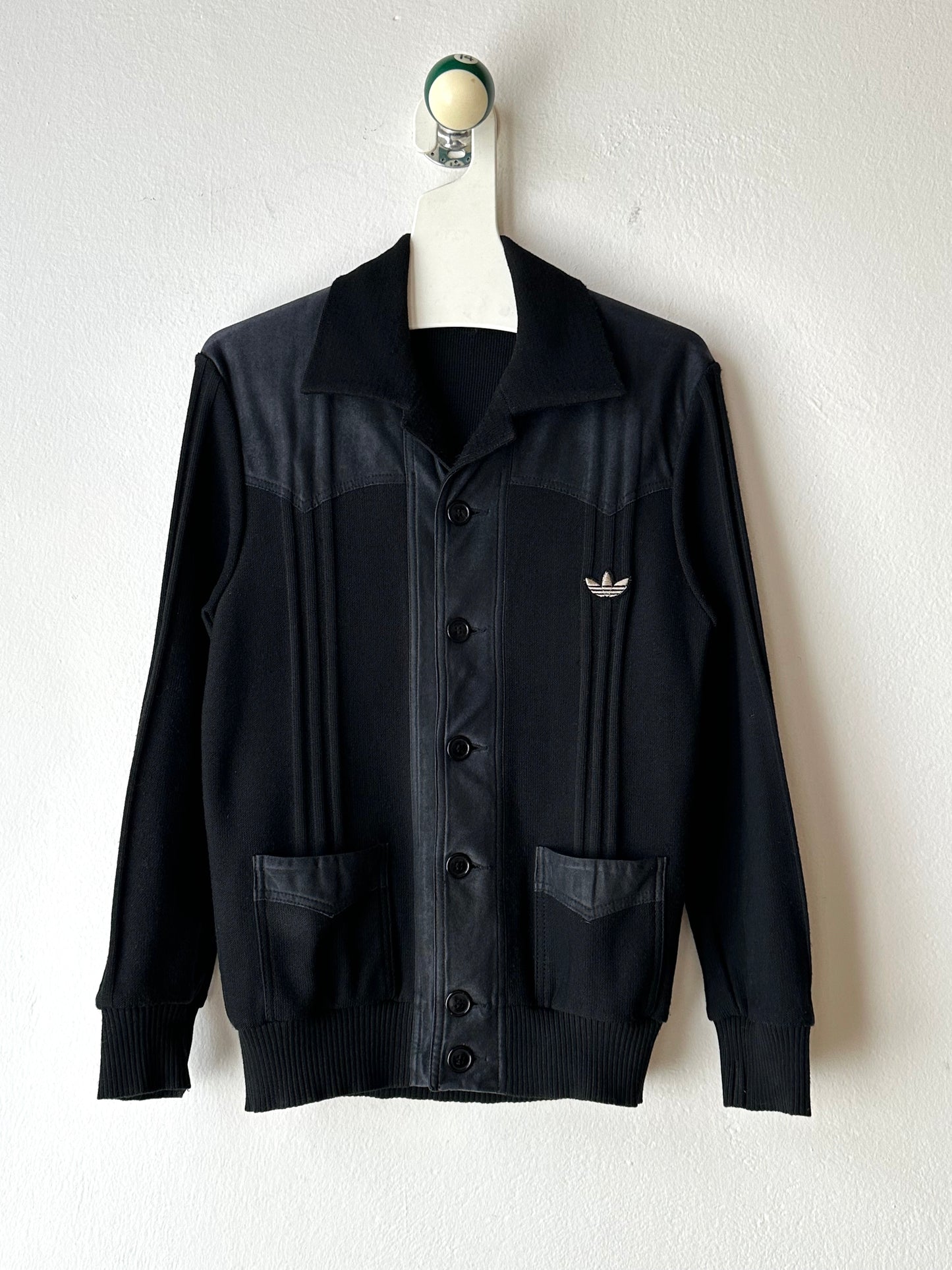 1970s black Adidas track jacket
