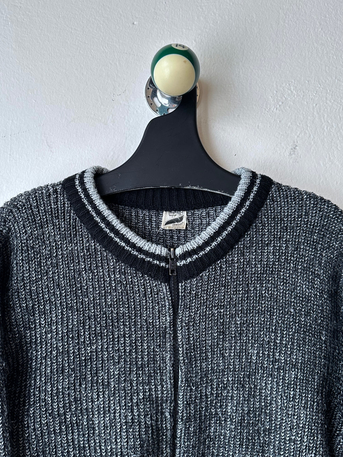 1980s Wool Zip up Jumper