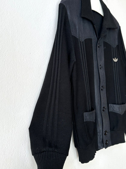 1970s black Adidas track jacket