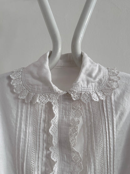 1900s German antique scallops blouse