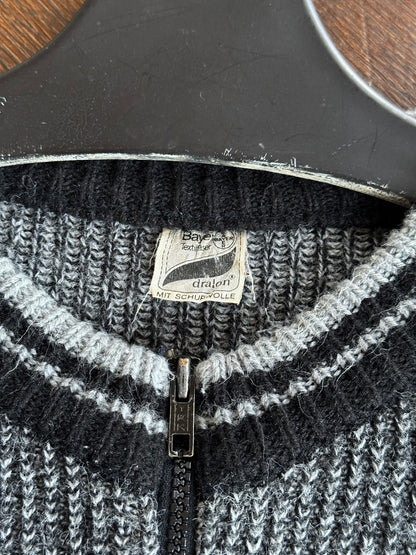 1980s Wool Zip up Jumper