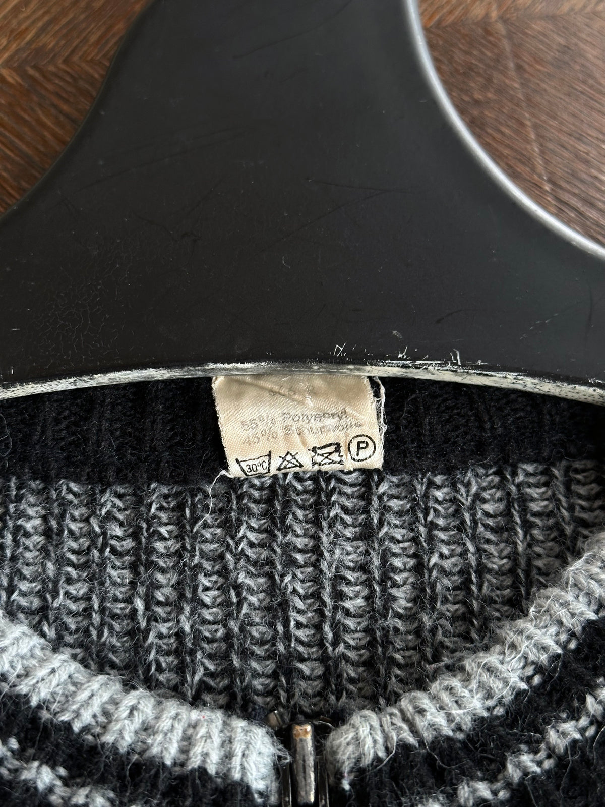1980s Wool Zip up Jumper