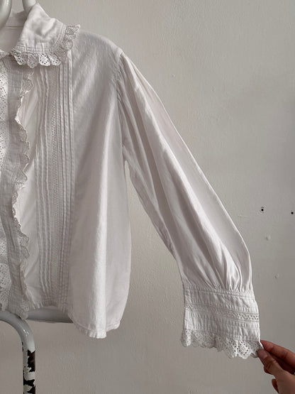 1900s German antique scallops blouse