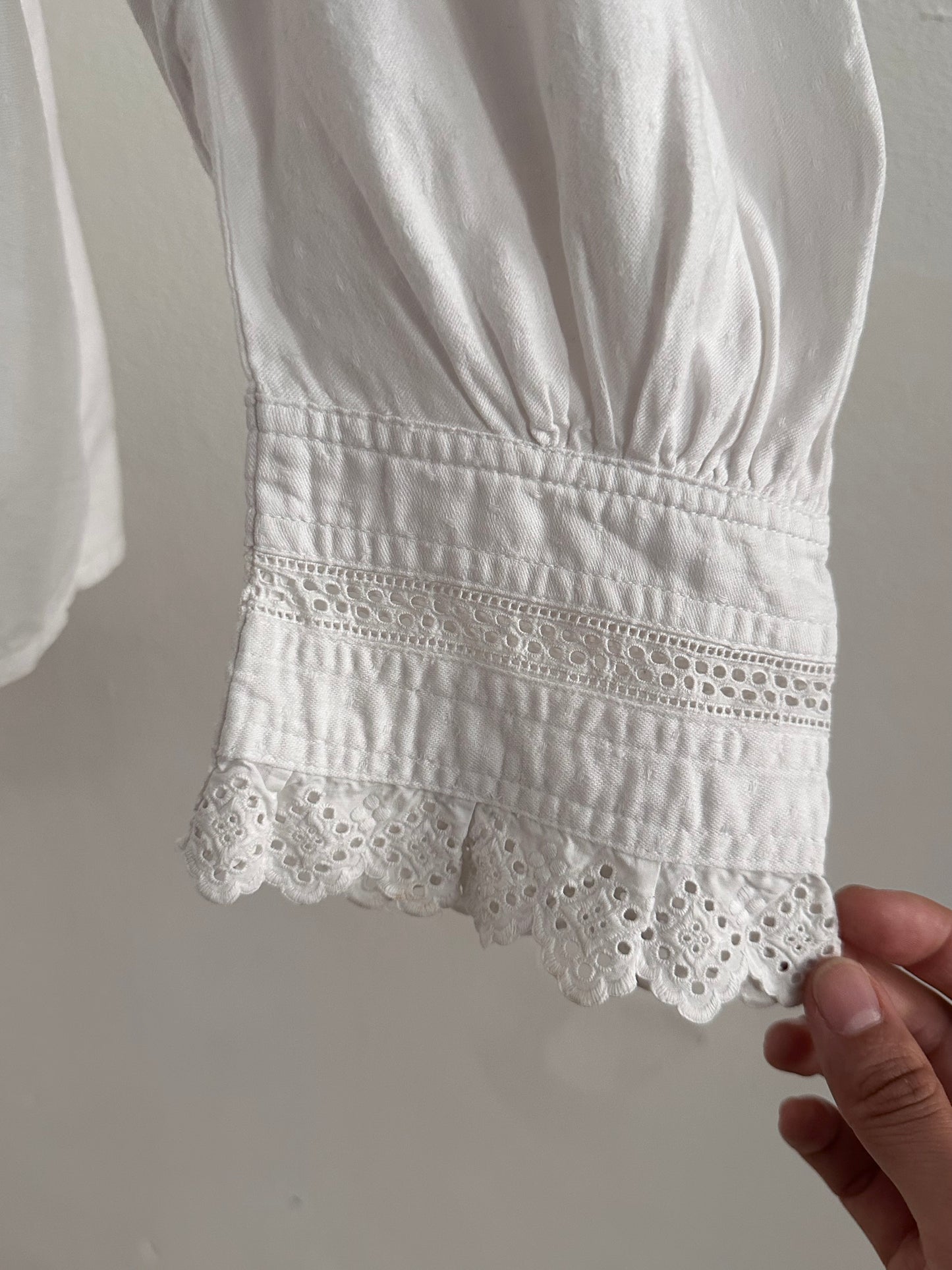 1900s German antique scallops blouse