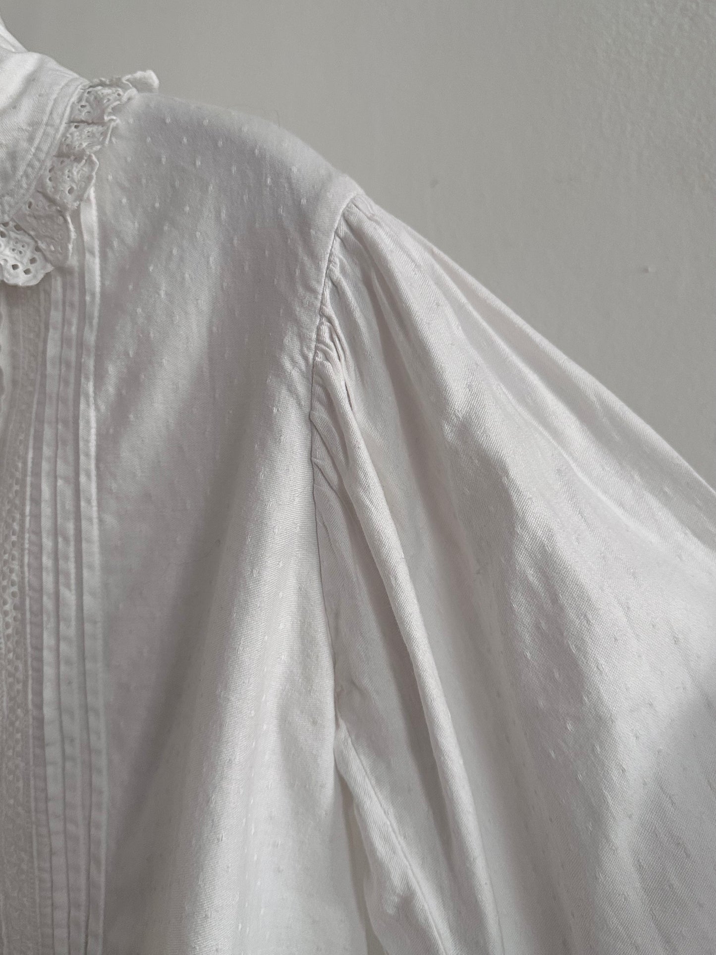 1900s German antique scallops blouse