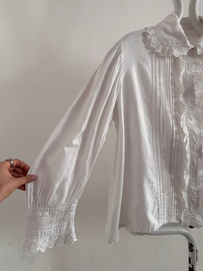 1900s German antique scallops blouse