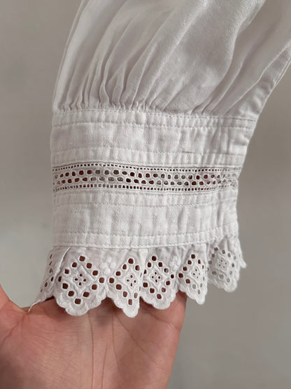 1900s German antique scallops blouse