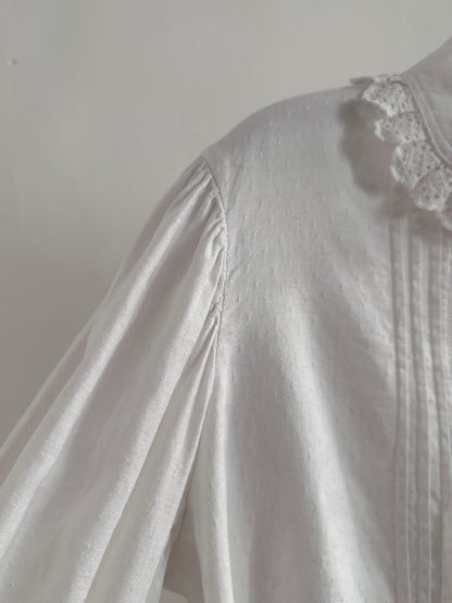 1900s German antique scallops blouse