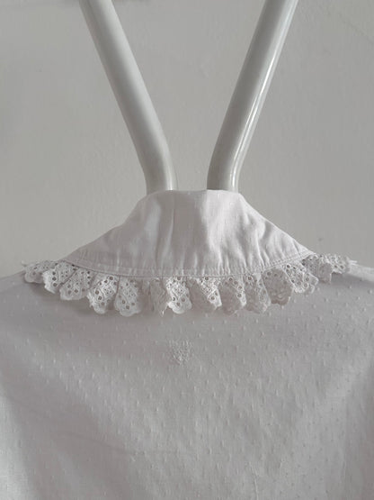 1900s German antique scallops blouse