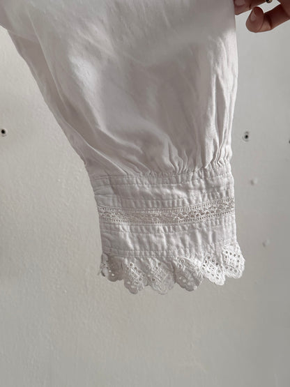 1900s German antique scallops blouse