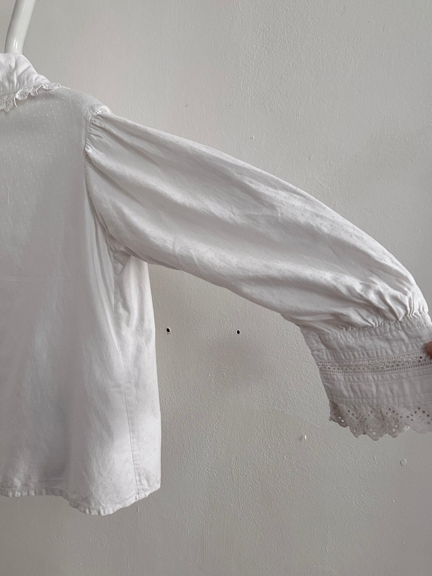 1900s German antique scallops blouse