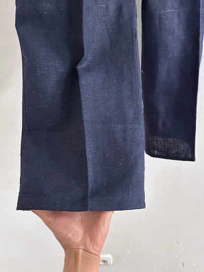 1920s Belgian indigo linen work trousers