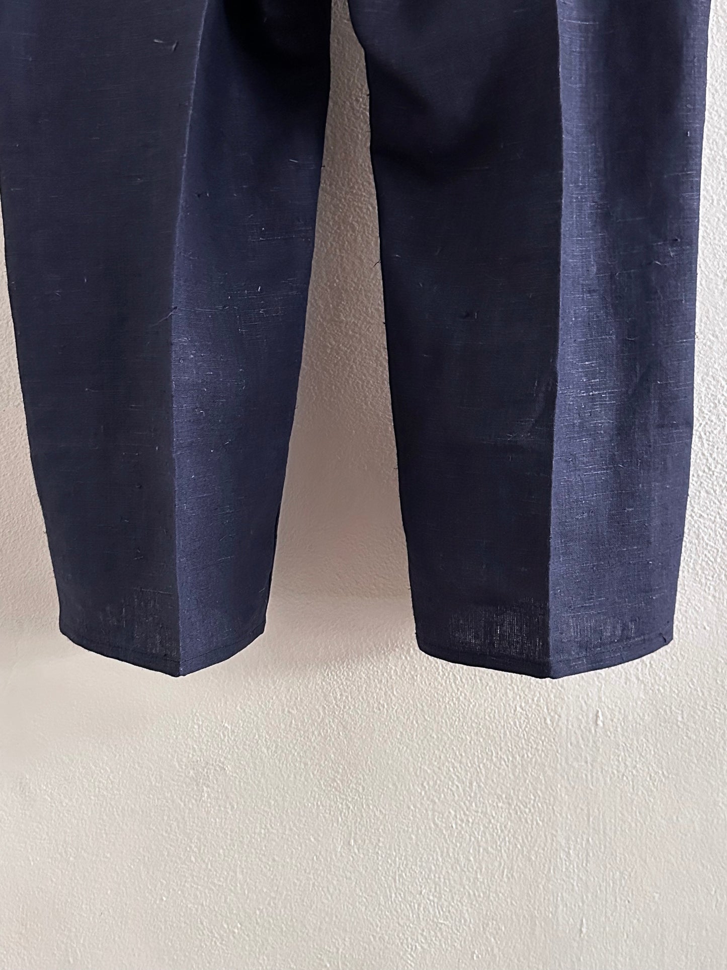 1920s Belgian indigo linen work trousers