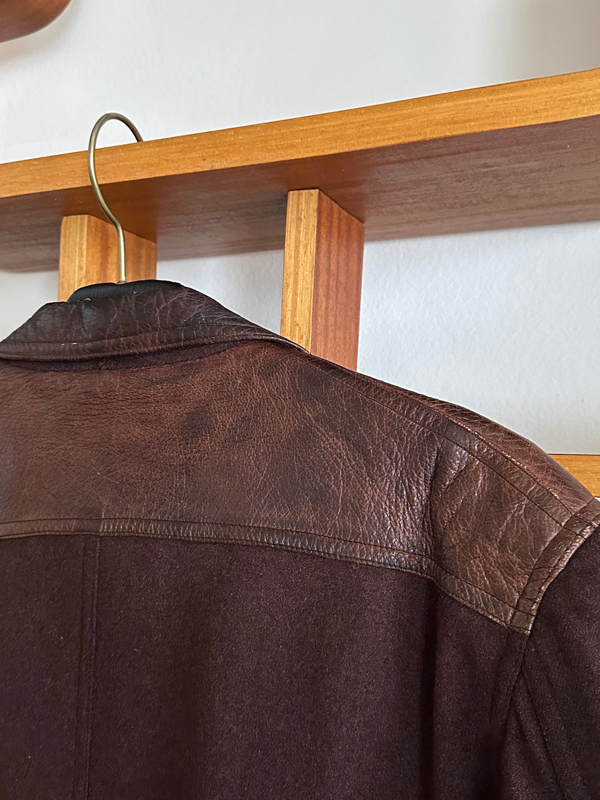 Unknown leather and wool tailored jacket pre 1960s