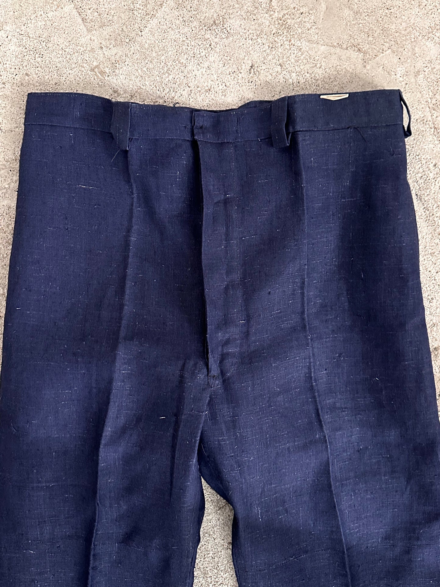 1920s Belgian indigo linen work trousers