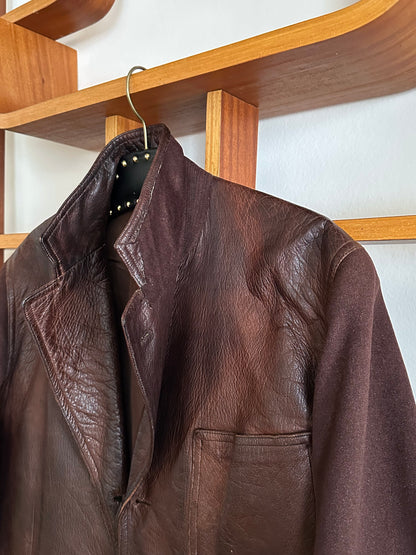 Unknown leather and wool tailored jacket pre 1960s