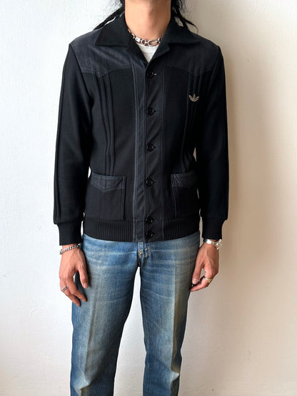 1970s black Adidas track jacket