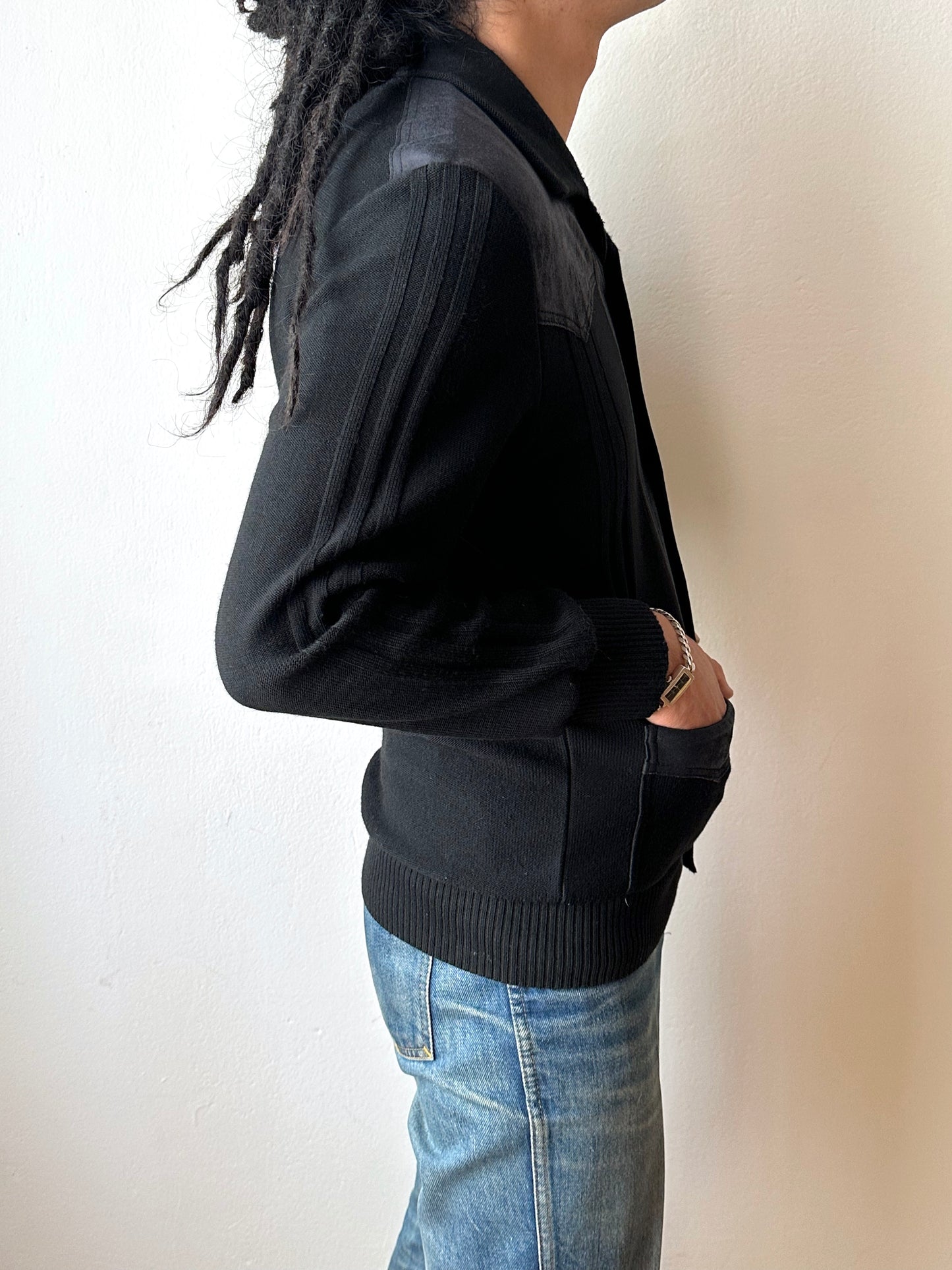1970s black Adidas track jacket