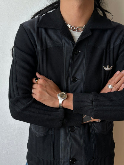 1970s black Adidas track jacket
