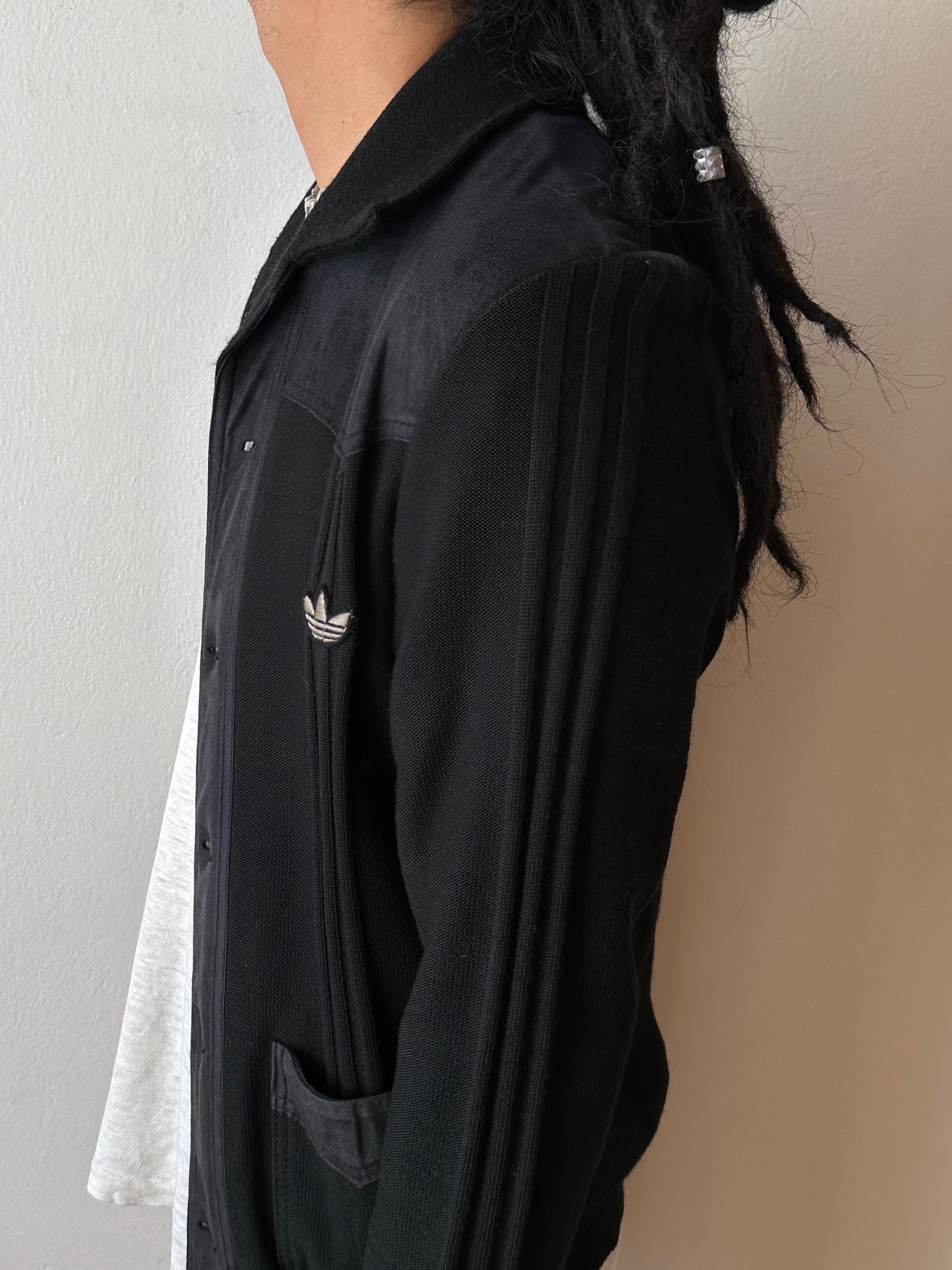 1970s black Adidas track jacket