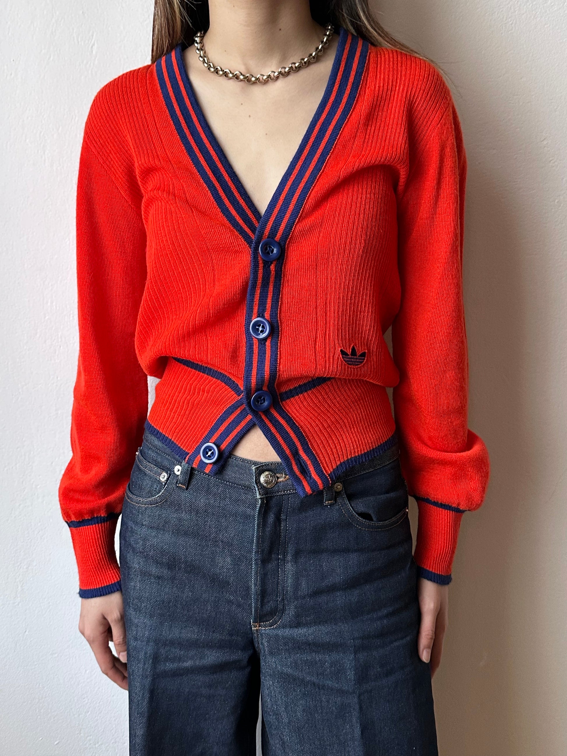 Adidas 1980's Made in W-Germany Vintage TOTO Praha Vintage clothing store cardigan アディダス プラハ 古着屋 ヴィンテージ 西ドイツ製 ユーロ古着 ヨーロッパ古着