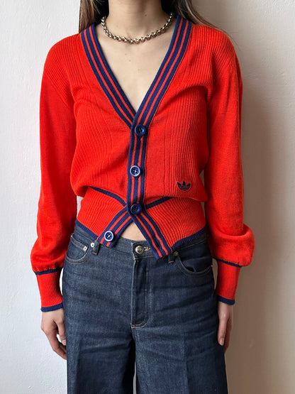 Adidas 1980's Made in W-Germany Vintage TOTO Praha Vintage clothing store cardigan アディダス プラハ 古着屋 ヴィンテージ 西ドイツ製 ユーロ古着 ヨーロッパ古着