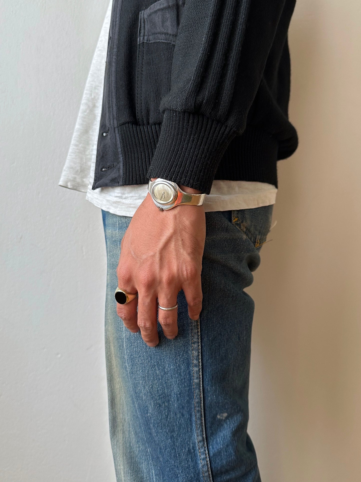 1970s black Adidas track jacket