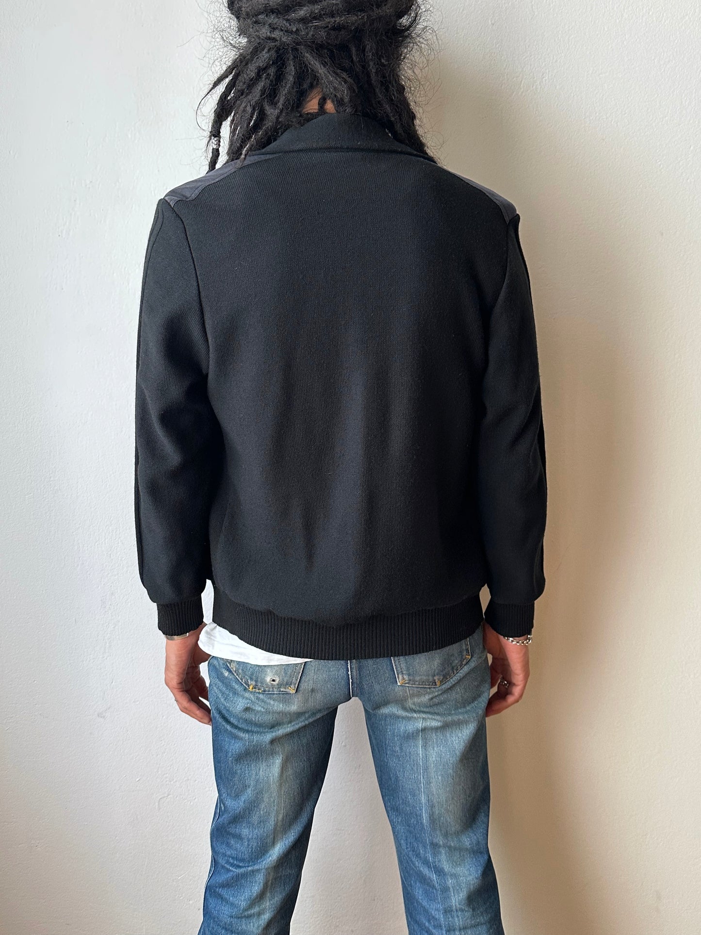 1970s black Adidas track jacket