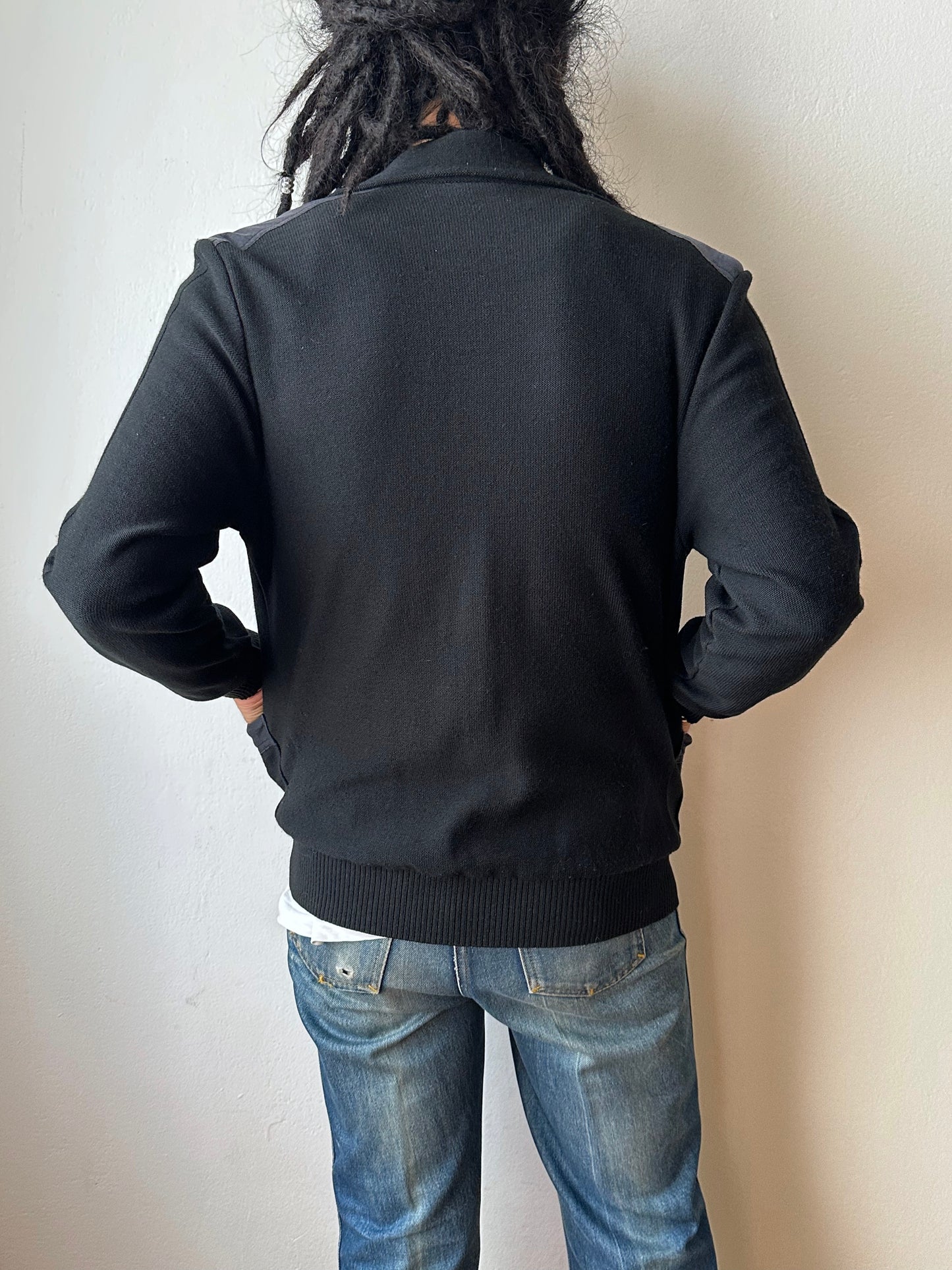 1970s black Adidas track jacket
