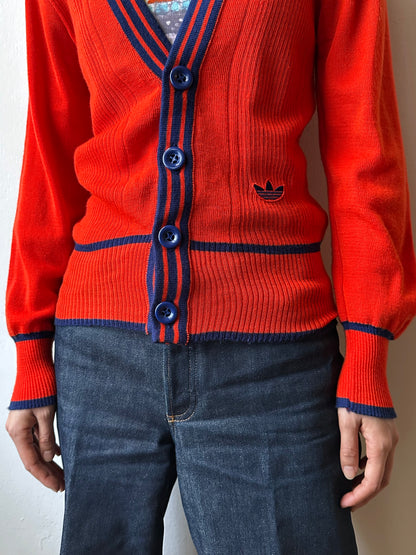 Adidas 1980's Made in W-Germany Vintage TOTO Praha Vintage clothing store cardigan アディダス プラハ 古着屋 ヴィンテージ 西ドイツ製 ユーロ古着 ヨーロッパ古着